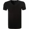 Ermenegildo Zegna Micromodal V-Shirt N2M80006/001 T-Shirt, Mikrofaser, Schwarz