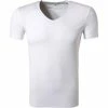 Ermenegildo Zegna Micromodal V-Shirt N2M80006/100 T-Shirt, Mikrofaser, Weiß