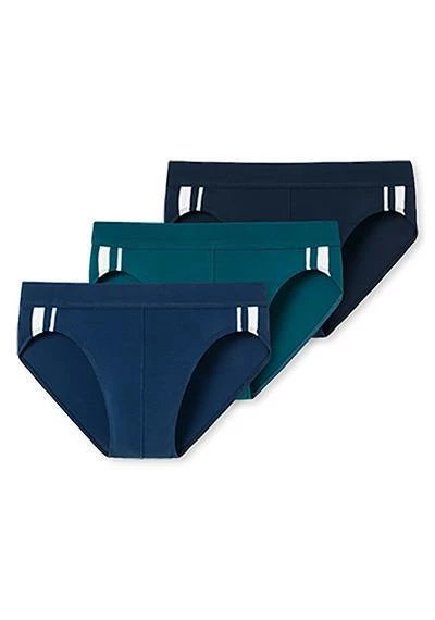 Schiesser Rio-Slips 3er Pack 173815/908 Bio Baumwoll-Stretch, Navy-petrol-schwarz, Blau-petrol – Bild 5