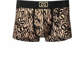 HOM Trunk Adonis 402049/J004 Mikrofaser-Stretch semitransparent, Beige-schwarz, Gemustert, Schwarz