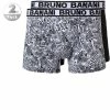 bruno banani Shorts 2er Pack Mon. 2201-2284/4235 Trunks, Baumwoll-Stretch, Schwarz-weiß gemustert, Schwarz-weiß