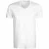 Ermenegildo Zegna Filoscozia V-Shirt N2M80007/100 T-Shirt, Baumwolle, Weiß