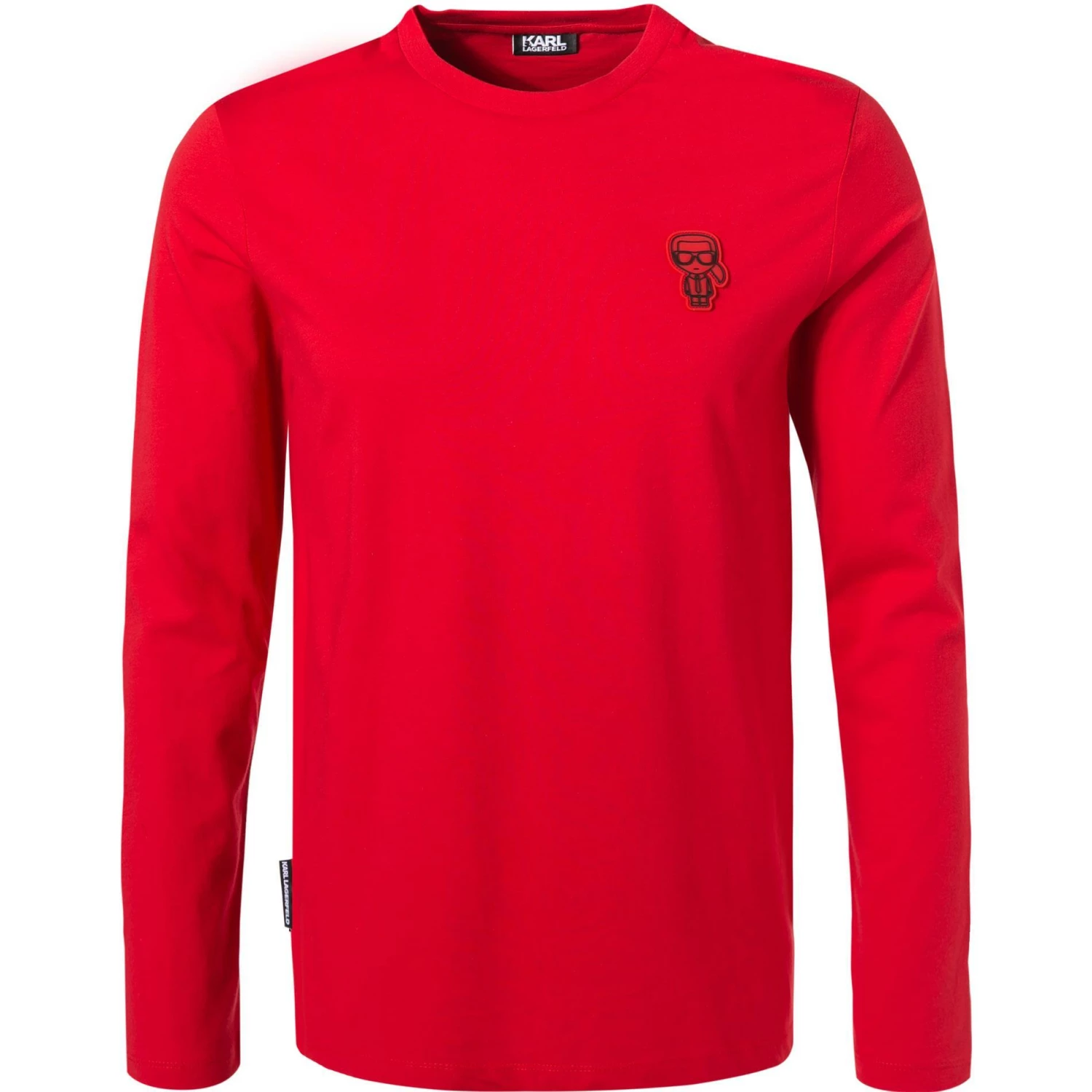 KARL LAGERFELD T-Shirt 755071/0/512224/320 Longsleeve, Baumwolle Logo-Print am Rücken, Dunkelrot
