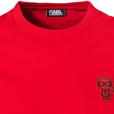 KARL LAGERFELD T-Shirt 755071/0/512224/320 Longsleeve, Baumwolle Logo-Print am Rücken, Dunkelrot – Bild 3