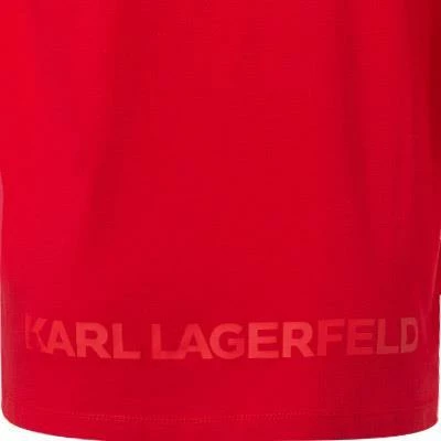 KARL LAGERFELD T-Shirt 755071/0/512224/320 Longsleeve, Baumwolle Logo-Print am Rücken, Dunkelrot – Bild 4