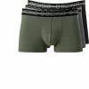 HOM Boxer Briefs 3er Pack Bernie 402142/T031 Trunks, Baumwoll-Stretch, Schwarz-grau-oliv