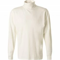 American Vintage Longsleeve MFAK02D/blanc Rollkragenshirt, Baumwolle, Weiß