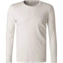 American Vintage T-Shirt MBYSA18/blanc Longsleeve, Baumwolle, Weiß meliert