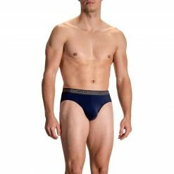 Olaf Benz PEARL2100 Sportbrief 130313/4603 Slip, Baumwoll-Stretch, Dunkelblau
