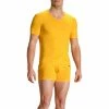 Olaf Benz RED1601 V-Shirt 107418/2000 T-Shirt, Baumwoll-Stretch, Gelb