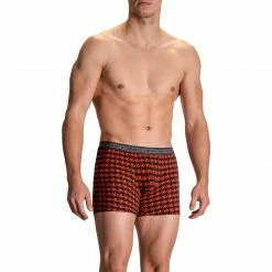 Olaf Benz RED2108 Boxerpants 108860/9308 Trunk, Baumwoll-Stretch, Rot gemustert, Rot
