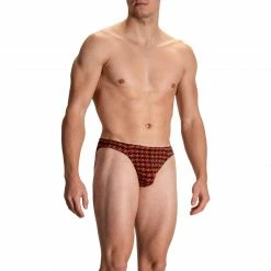 Olaf Benz RED2108 Brazilbrief 108863/9308 Slip, Baumwoll-Stretch, Rot gemustert, Rot