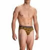 Olaf Benz RED2114 Sportbrief 108887/9802 Slip, Baumwoll-Stretch, Gelb gemustert, Gelb