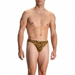 Olaf Benz RED2114 Brazilbrief 108888/9802 Slip, Baumwoll-Stretch, Gelb gemustert, Gelb