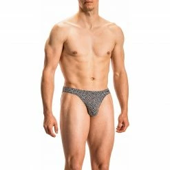 Olaf Benz RED2117 Brazilbrief 108903/8010 Slip, Mikrofaser, Schwarz gemustert, Schwarz-weiß
