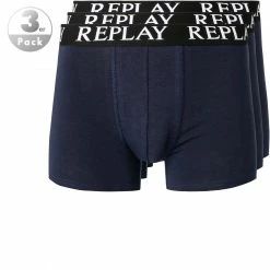 Replay Trunks 3er Pack I101102/N188 Baumwoll-Stretch, Marine