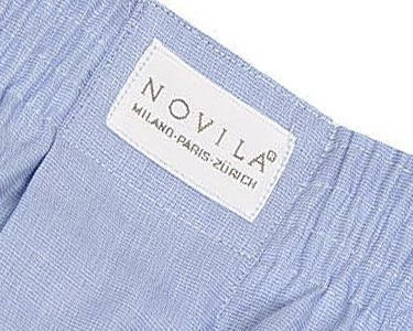 Novila Shorts 8058/55/5 Boxershorts, Baumwolle, Blau meliert, Bleu – Bild 2