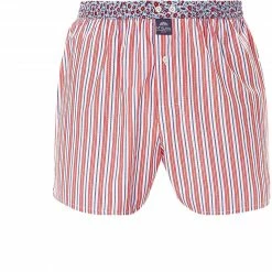 MC ALSON Boxer-Shorts 4416/rot Boxershorts, Baumwolle, Rot-marine gestreift