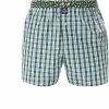 MC ALSON Boxer-Shorts 4423/grün Boxershorts, Baumwolle, Grün-hellblau gemustert