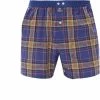 MC ALSON Boxer-Shorts 4433/navy Boxershorts, Baumwolle, Kobalt-ocker kariert