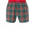 MC ALSON Boxer-Shorts 4434/grün Boxershorts, Baumwolle, Grün-rot kariert