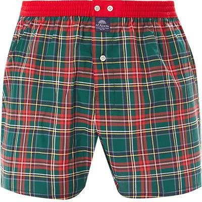 MC ALSON Boxer-Shorts 4434/grün Boxershorts, Baumwolle, Grün-rot kariert – Bild 2