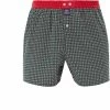 MC ALSON Boxer-Shorts 4435/grün Boxershorts, Baumwolle, Rot-grün gemustert
