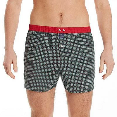 MC ALSON Boxer-Shorts 4435/grün Boxershorts, Baumwolle, Rot-grün gemustert – Bild 3