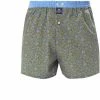 MC ALSON Boxer-Shorts 4442/oliv Boxershorts, Baumwolle, Oliv-hellblau gemustert