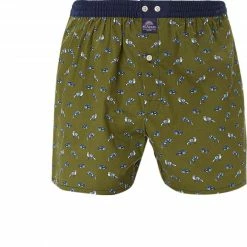 MC ALSON Boxer-Shorts 4468/oliv Boxershorts, Baumwolle, Oliv gemustert