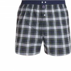 MC ALSON Boxer-Shorts 4477/grün Boxershorts, Baumwolle, Marine-grün kariert