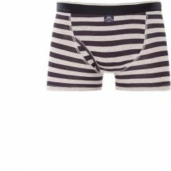 MC ALSON Jersey Boxer-Shorts J0202/blau-grau Trunk, Baumwoll-Jersey, Blau-hellgrau gestreift
