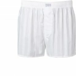 Novila Boxershorts 8367/055/1 Baumwolle, Weiß gestreift, Weiß