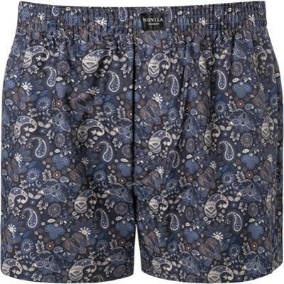 Novila Boxershorts 8676/055/165 Baumwolle, Marineblau-taupe gemustert, Taupe – Bild 2