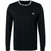 Fred Perry T-Shirt M9602/662 Longsleeve, Baumwolle, Navy, Navy-weiß