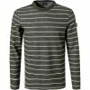 JOOP! Longsleeve Sebastian 30027883/301 Baumwolle, Moosgrün gestreift, Moosgrün