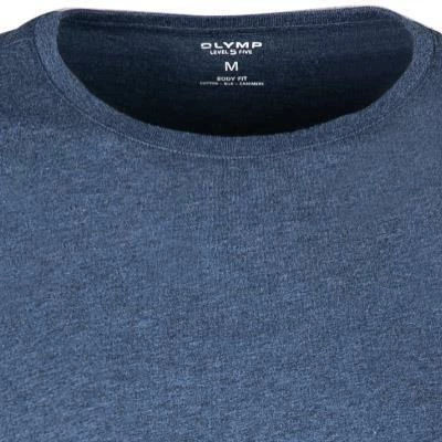 OLYMP Casual Level Five B. Fit T-Shirt 5640/84/13 Longsleeve, Body Fit, Baumwolle-Kaschmir, Rauchblau meliert, Rauchblau – Bild 3