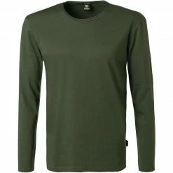 Strellson T-Shirt Tyler 30028482/311 Longsleeve, Pima Baumwolle, Olivgrün, Tannengrün