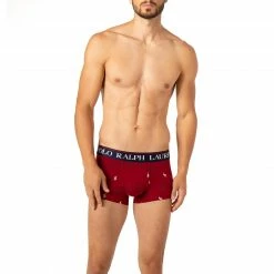 Polo Ralph Lauren Trunk 714843428/003 Baumwoll-Stretch, Dunkelrot gemustert, Rot