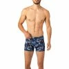 bruno banani Shorts Mystery Wolf 2201-2336/1846 Trunk, Mikrofaser-Stretch, Blau gemustert, Dunkelblau-grau