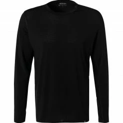 BOGGI MILANO T-Shirt BO21A0127/03 Longsleeve, Mikrofaser atmungsaktiv, Schwarz
