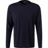 BOGGI MILANO T-Shirt BO21A0127/02 Longsleeve, Mikrofaser atmungsaktiv, Navy