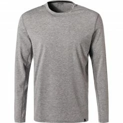 BOGGI MILANO T-Shirt BO21A0127/01 Longsleeve, Mikrofaser atmungsaktiv, Grau