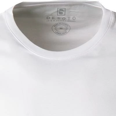 DESOTO Longsleeve 21080-3/001 Baumwolle, Weiß, White – Bild 3
