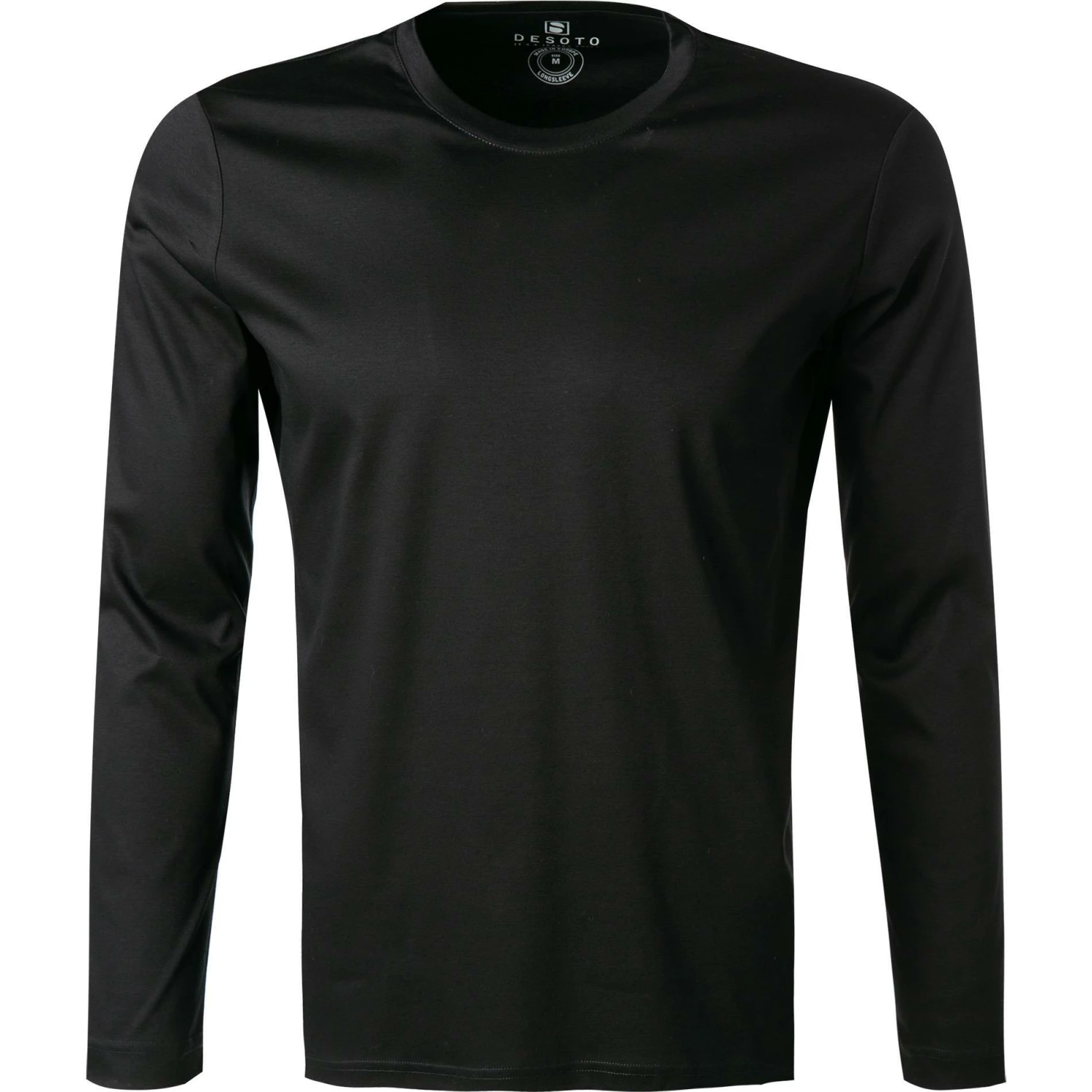 DESOTO Longsleeve 21080-3/080 Baumwolle, Schwarz, Black
