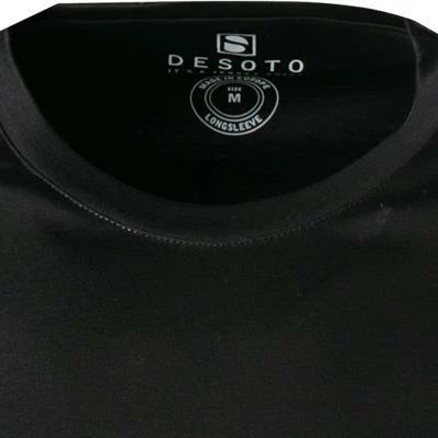 DESOTO Longsleeve 21080-3/080 Baumwolle, Schwarz, Black – Bild 3