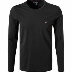 Tommy Hilfiger Longsleeve MW0MW10804/BDS Slim Fit, Bio Baumwolle, Schwarz