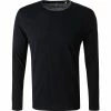 OLYMP Casual Level Five B. Fit T-Shirt 5640/84/18 Longsleeve, Body Fit, Baumwolle-Kaschmir, Marineblau meliert, Marine