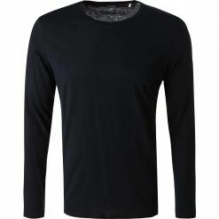 OLYMP Casual Level Five B. Fit T-Shirt 5640/84/18 Longsleeve, Body Fit, Baumwolle-Kaschmir, Marineblau meliert, Marine