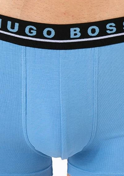 BOSS Trunks 3er Pack 50458488/963 Baumwoll-Stretch, Schwarz-grün-blau, Tannengrün-hellblau-schwarz – Bild 6